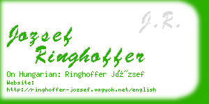 jozsef ringhoffer business card